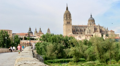 A view of the city of Salamanca from the Roman bridge